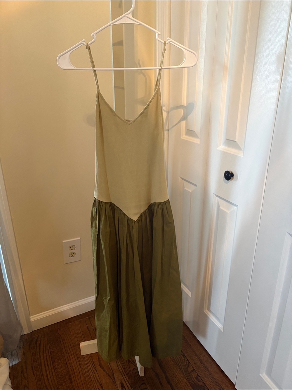 Anthropologie Maeve sleeveless ribbed poplin twofer midi dress size xs - Picture 3 of 5